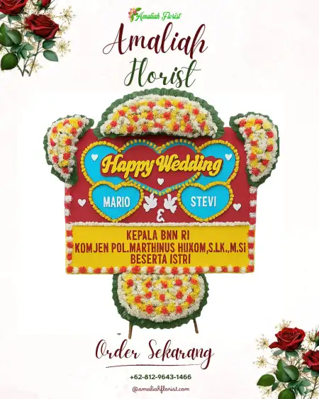 Papan Bunga Pernikahan Loa